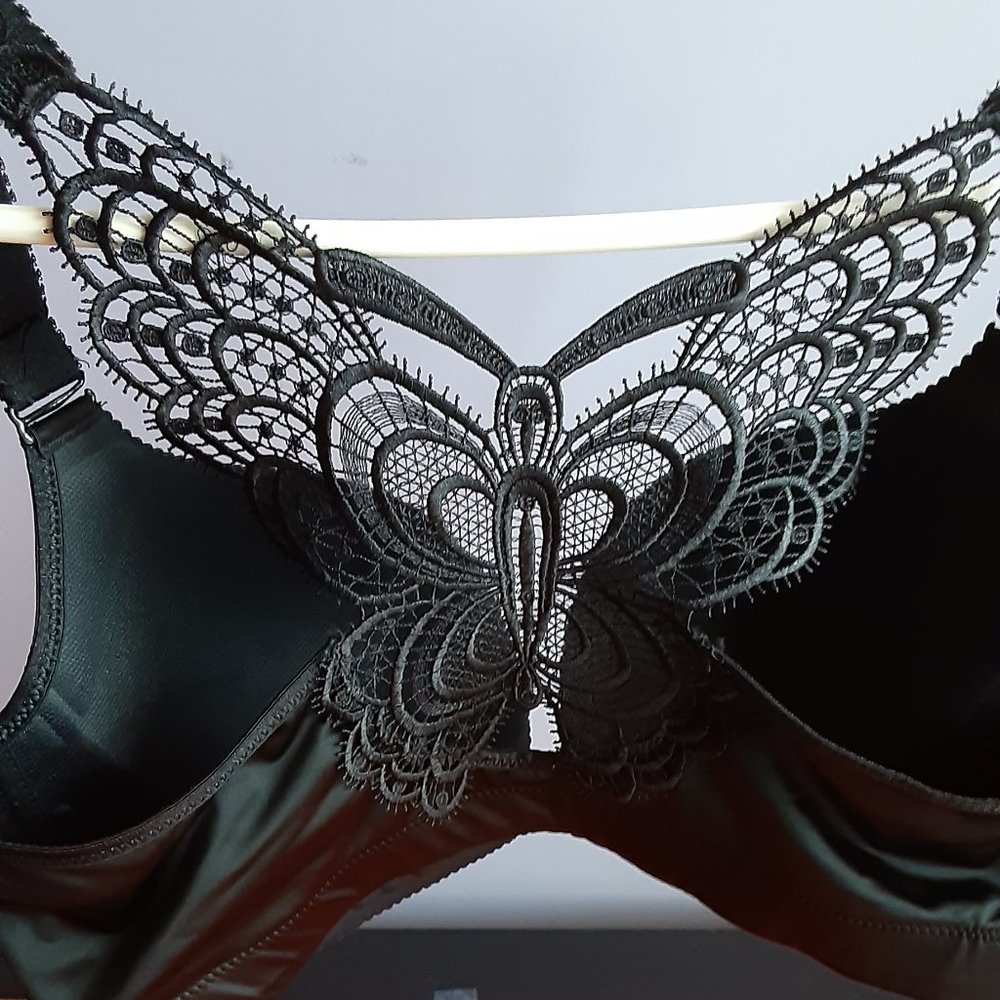 Butterfly Embroidery Front Closure Bra - Picture 3 of 5